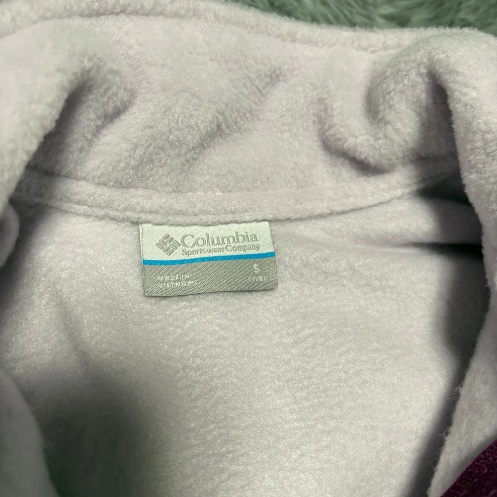 Columbia Benton Springs III Overlay‎ Fleece Jacket Purple Girls Youth Small 7/8